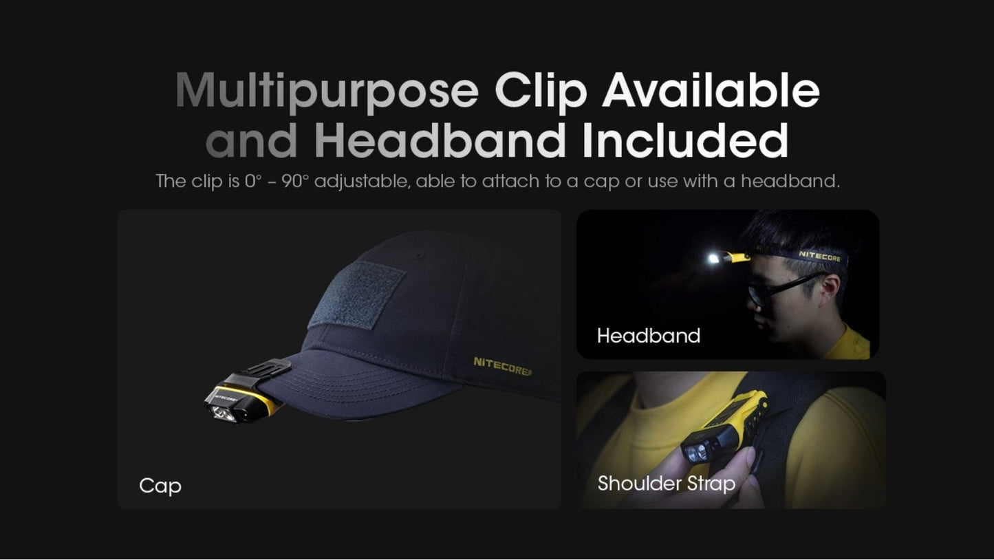 Nitecore NU11 150L Motion Sensor Rechargeable Clip-on Cap Light Headlamp