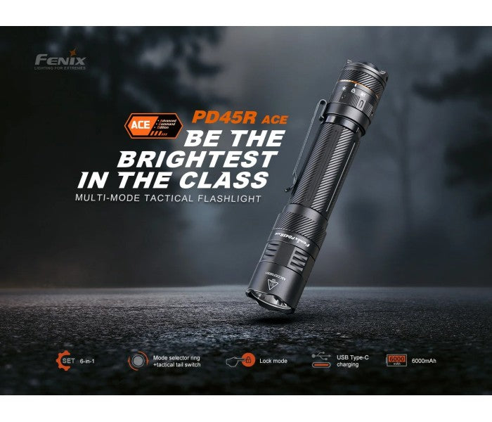 Fenix PD45R ACE Luminus SFT70-Gen2 LED 3200L Multi-Mode Rechargeable Flashlight