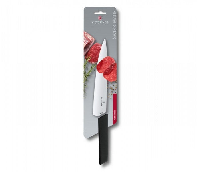 Victorinox Swiss Modern 22cm Butcher Meat Carving Knife Black 6.9013.22B