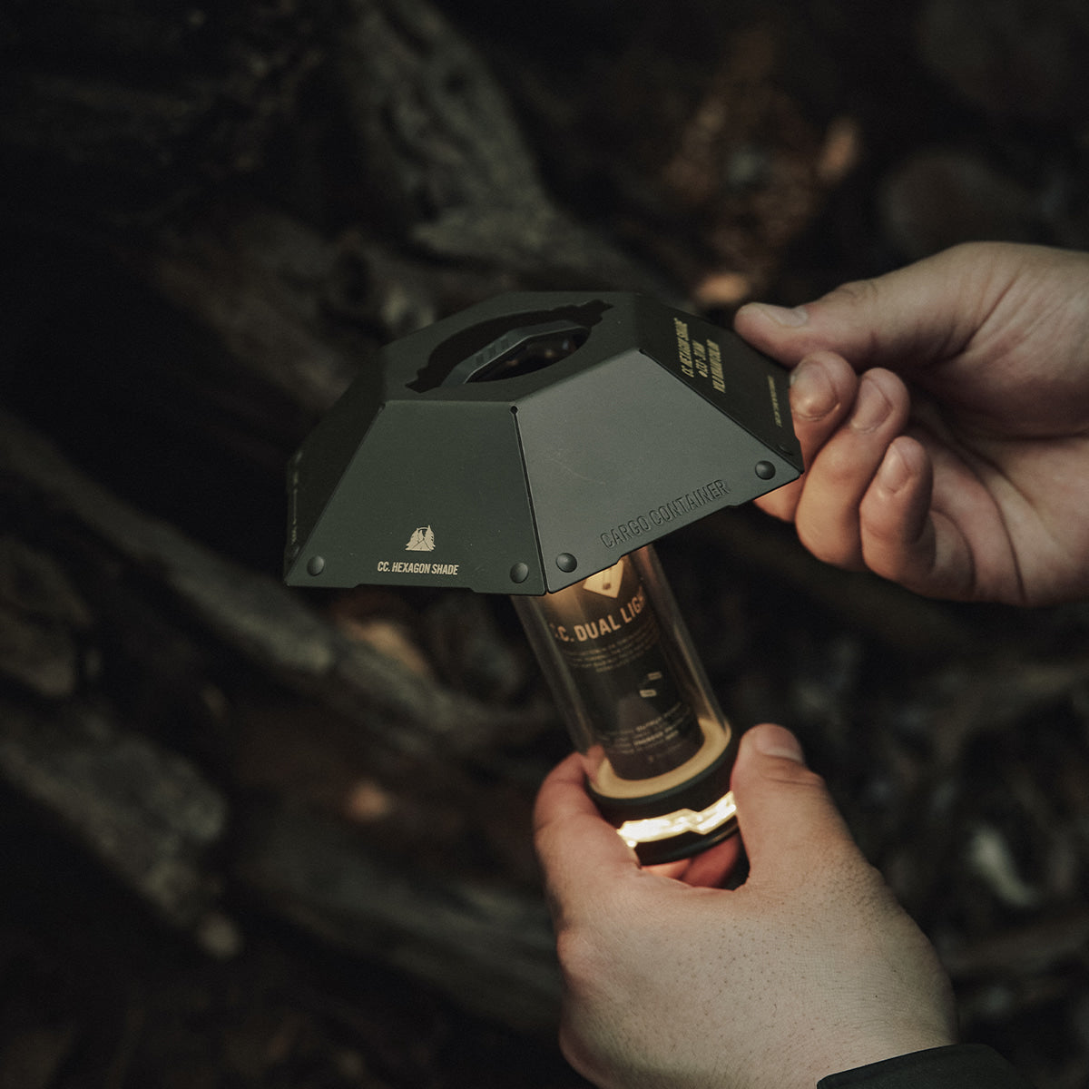 Cargo Container Dual Light Mini Hexagon Shade