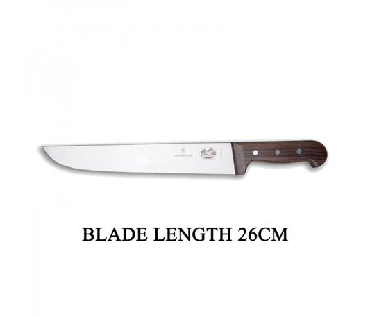 Victorinox RoseWood 26cm Rigid Wood Broad Blade Butcher Knife 5.5200.26
