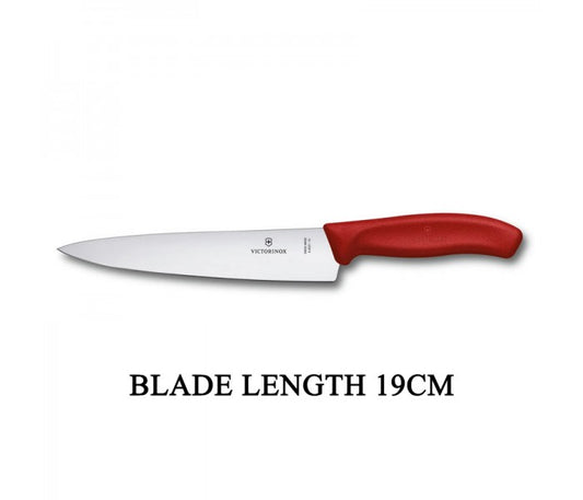 Victorinox Swiss Classic 19cm Straight Edge Carving Knife Red 6.8001.19B