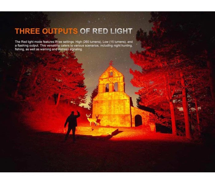 Fenix TK35R-RED Luminus SFT25R LED 5800L + CREE XEG Red LED Rechargeable Flashlight