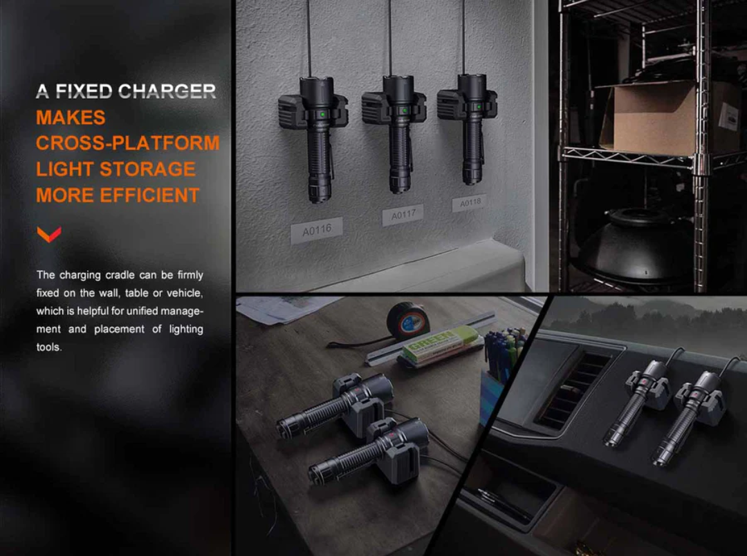 Fenix WF26R High Performance Cradle Charging Duty 3000L Rechargeable Flashlight
