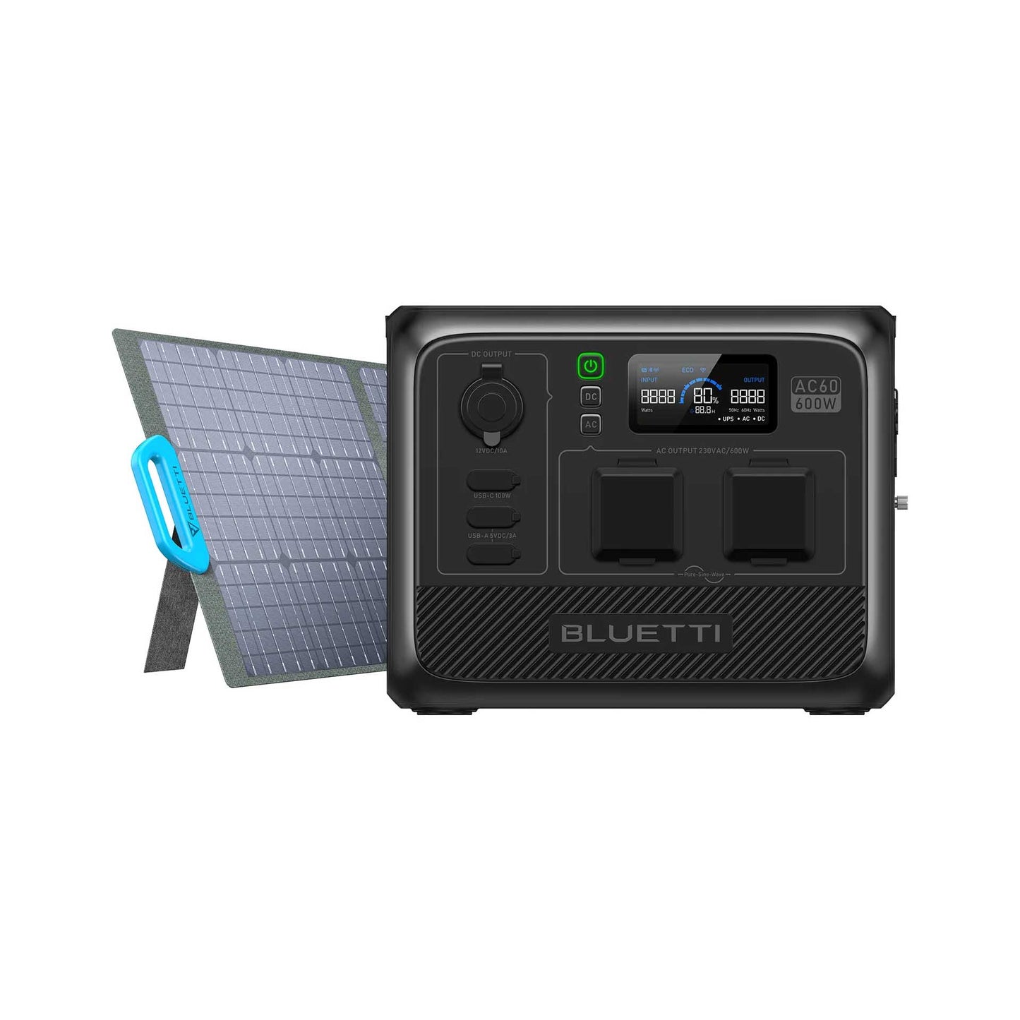 BLUETTI AC60 Portable Power Station 403Wh LiFePO4 Battery Surge AC Solar Generator (600W/1200W)