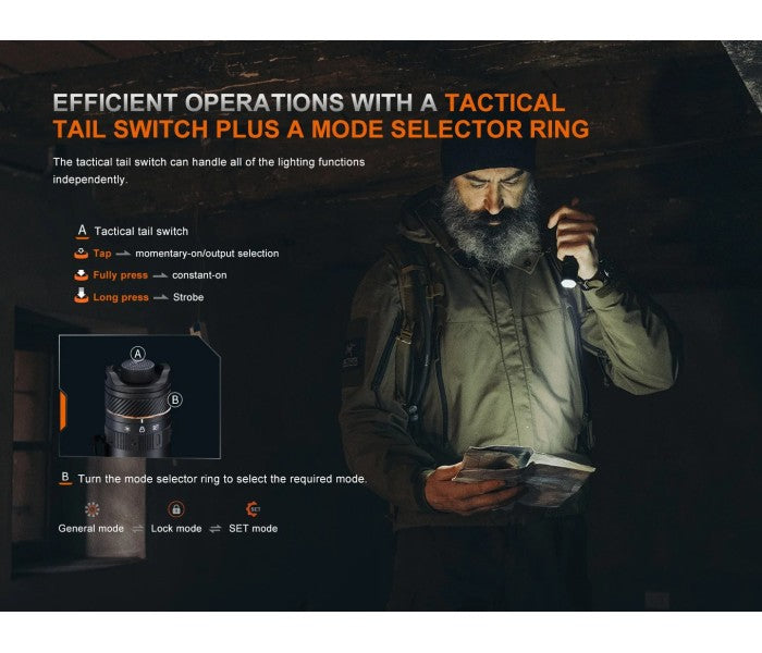 Fenix PD45R ACE Luminus SFT70-Gen2 LED 3200L Multi-Mode Rechargeable Flashlight