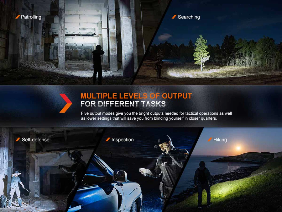 Fenix PD36R Pro 2800L Rechargeable Flashlight + Fenix E03R V2.0 Keychain Flashlight