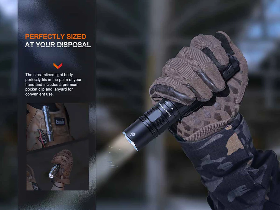 Fenix PD36R Pro 2800L Rechargeable Flashlight + Fenix E03R V2.0 Keychain Flashlight