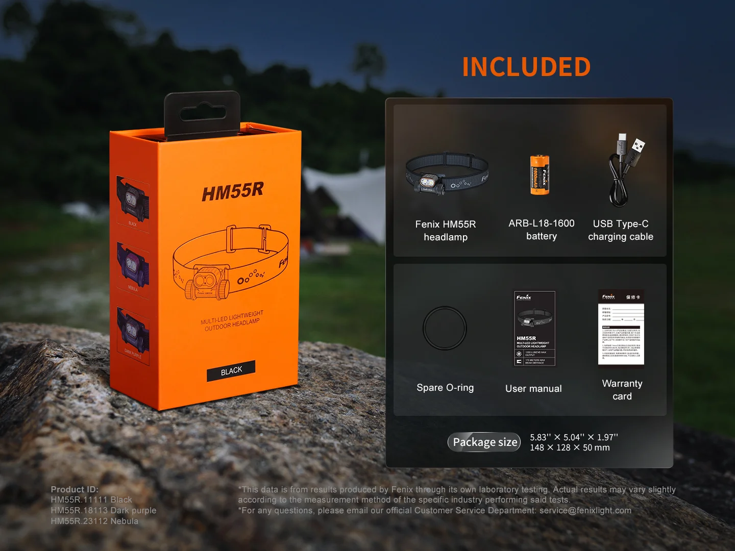 Fenix HM55R Luminus SST25 LED 1200L Rechargeable Headlamp