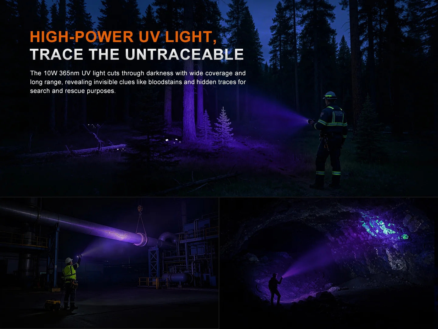 Fenix LR50R V2.0 Luminus SST70 LED 18000L Rechargeable Flashlight