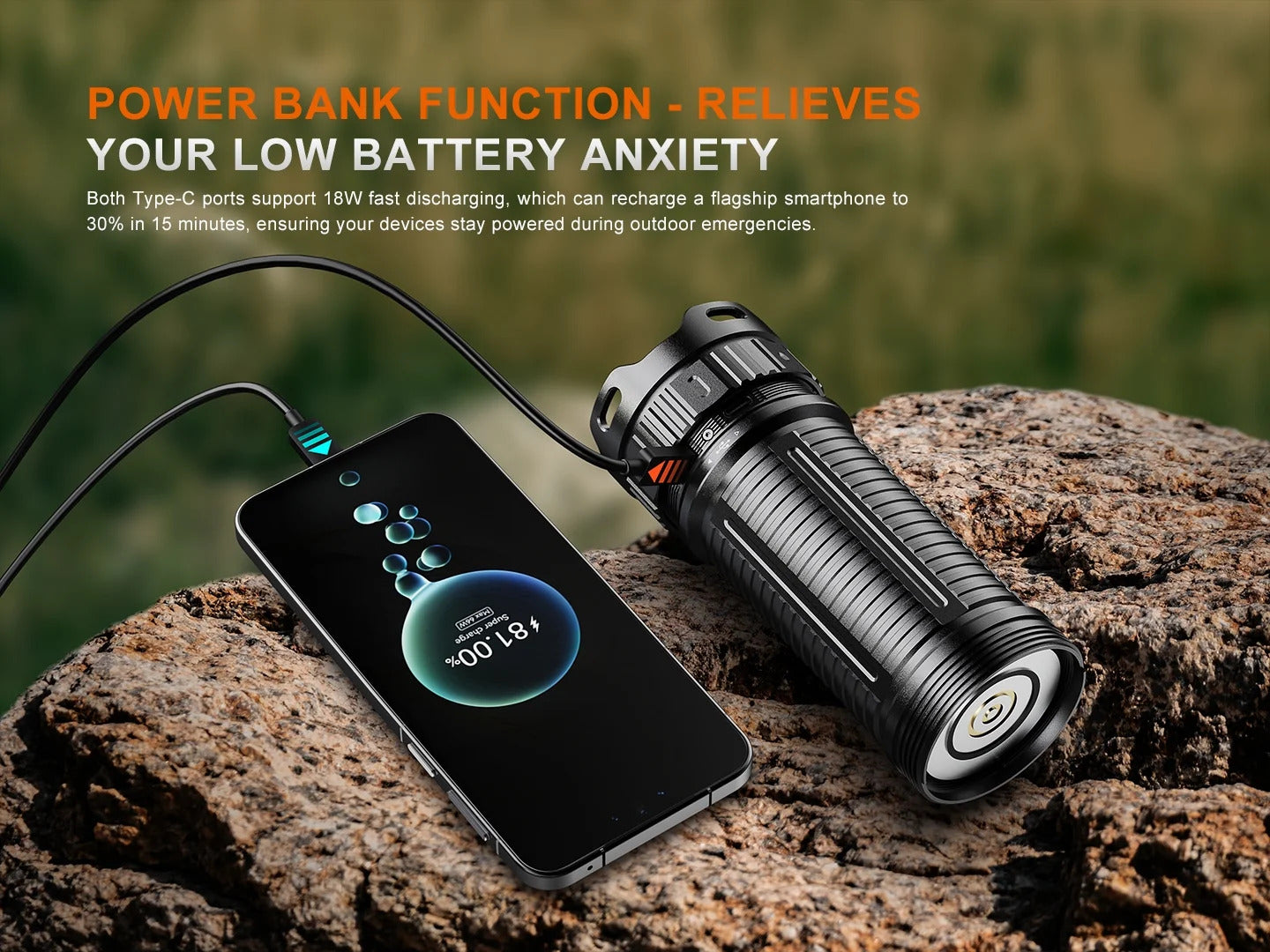Fenix LR50R V2.0 Luminus SST70 LED 18000L Rechargeable Flashlight