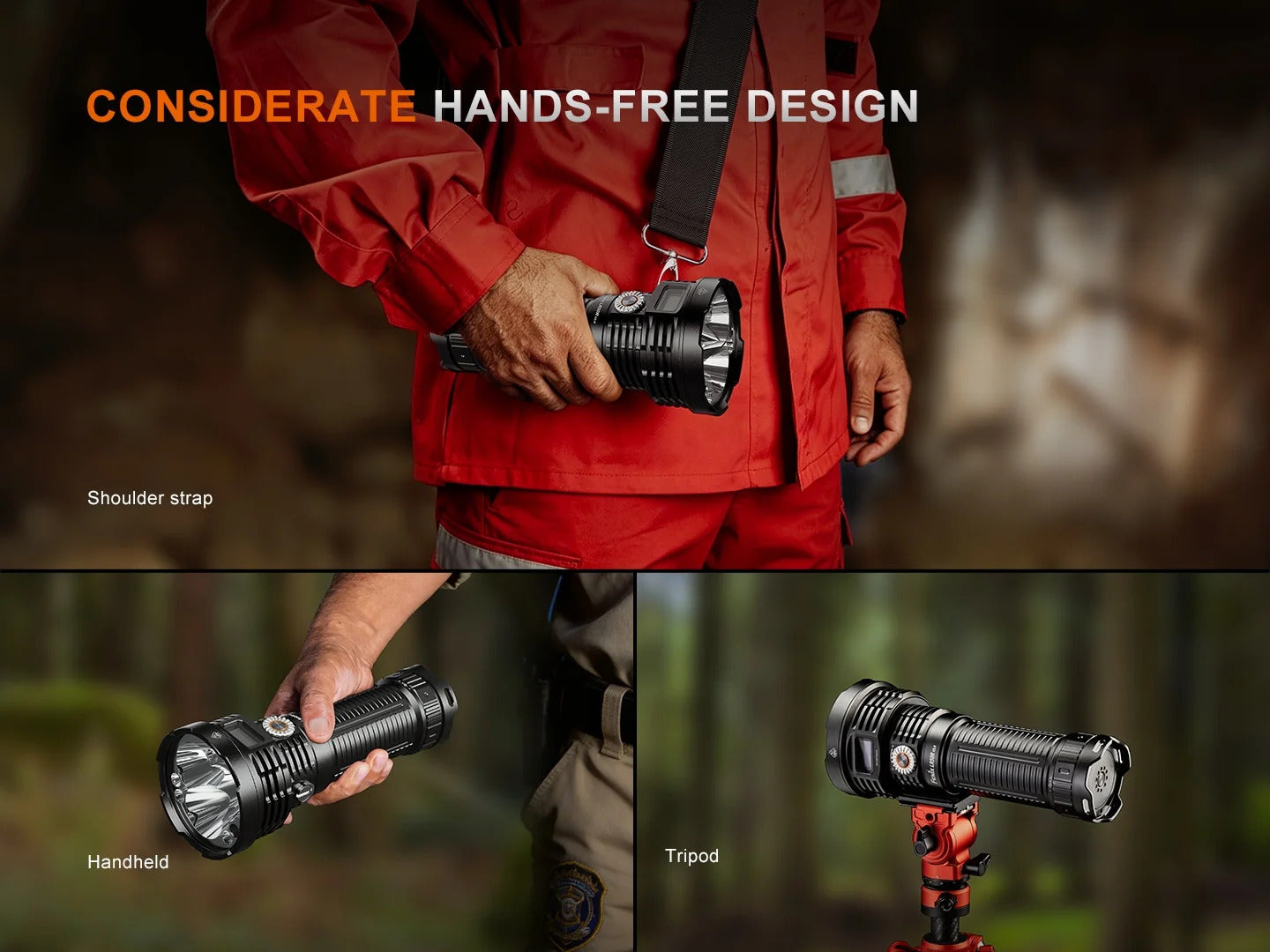 Fenix LR50R V2.0 Luminus SST70 LED 18000L Rechargeable Flashlight