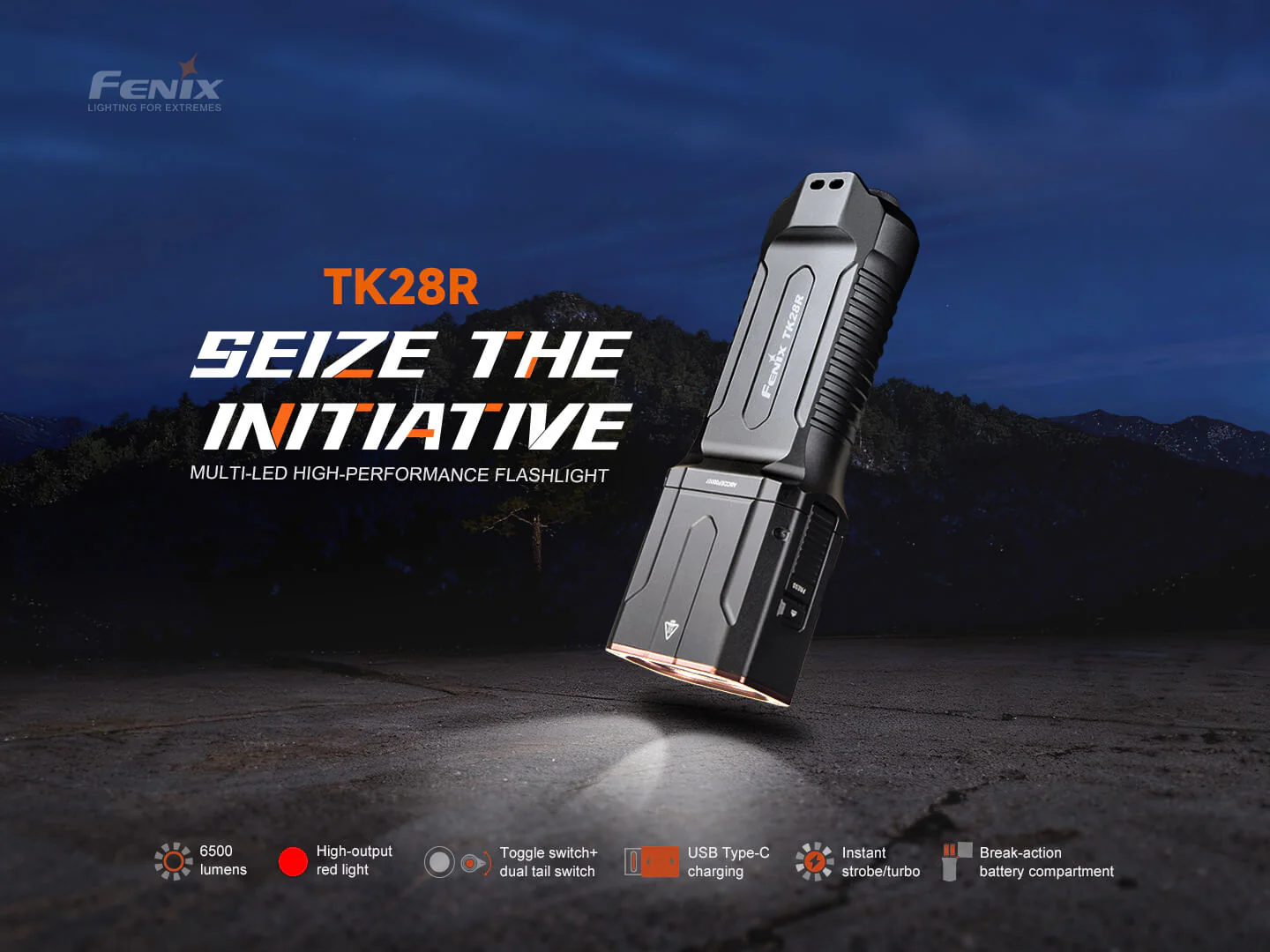 Fenix TK28R Luminus SFT70 LED 6500L Rechargeable Flashlight