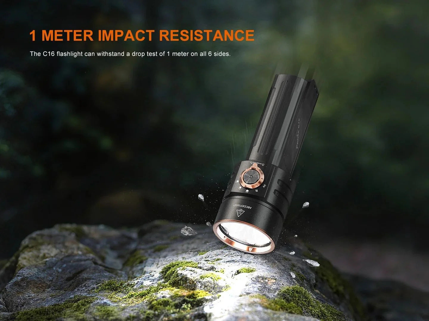 Fenix C16 Palm-Sized 6000L + Red + 365nm UV Rechargeable Flashlight