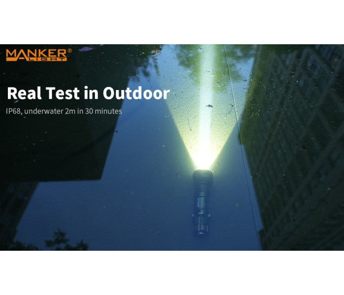 Manker Striker Mini Color Ti TITANIUM NEBULA (SKULL) Osram KW CSLNM1.TG LED 635L Rechargeable Pocket Tactical Flashlight