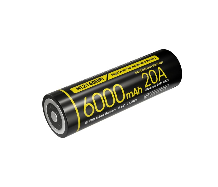 Nitecore 21700 6000mah 20A 3.6V Rechargeable Li-ion battery NL2160HPI