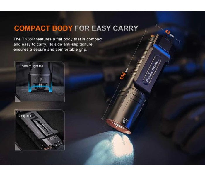 Fenix TK35R-RED Luminus SFT25R LED 5800L + CREE XEG Red LED Rechargeable Flashlight