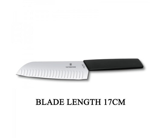 Victorinox Swiss Modern 17cm Santoku Meat Vegetable Fish Knife Black 6.9053.17KB