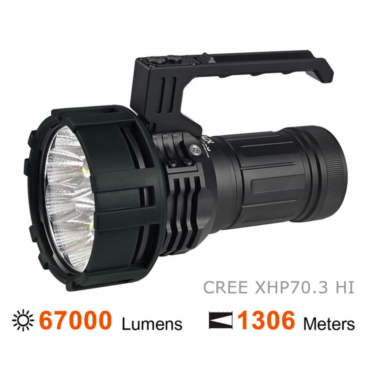 Acebeam X75 Black CREE XHP70.3 HI LED 67000 Lumens Searchlight Flashlight