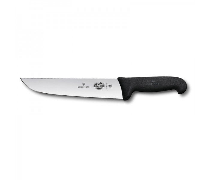 Victorinox Fibrox 20cm Wide Straight Rigid Slaughter Butcher Knife 5.5203.20