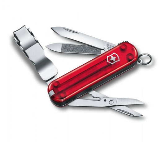 Victorinox NailClip 580 Translucent Red Multitool Pocket Knife 0.6463.TB1