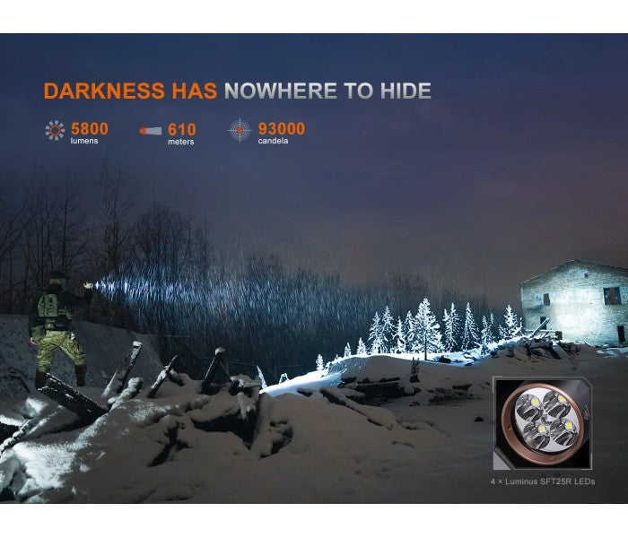 Fenix TK35R Luminus SFT25R LED 5800L + SST08 UV Multi-Mode Rechargeable Flashlight