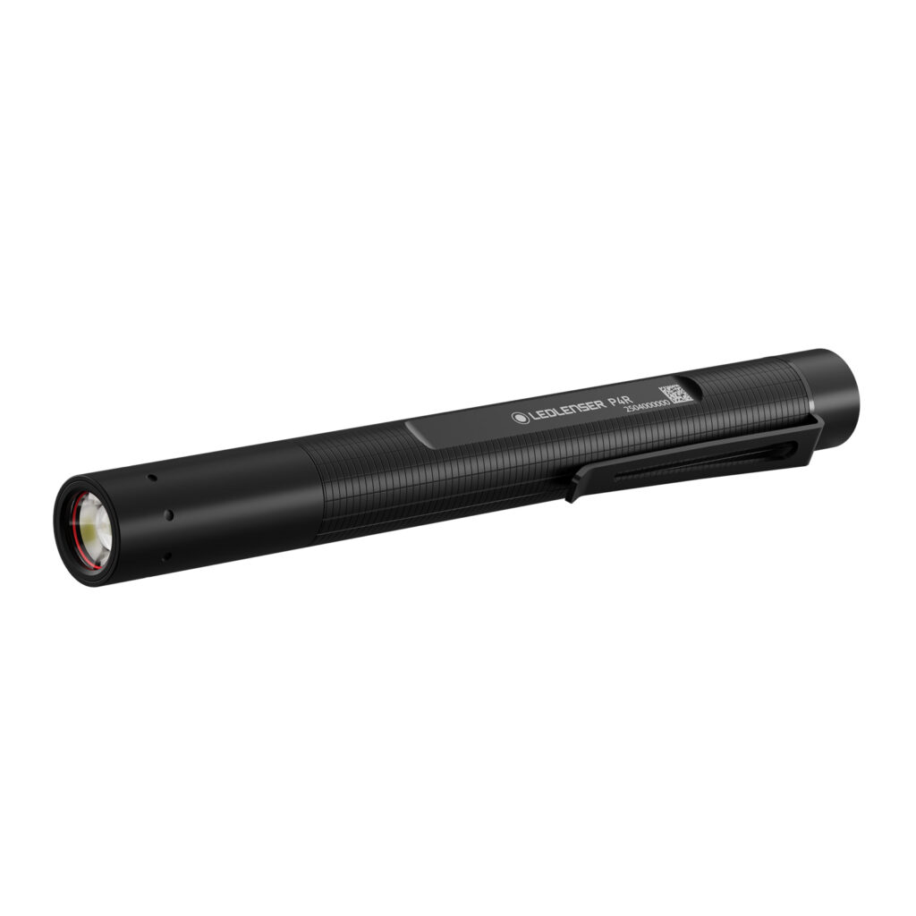 LED LENSER P4R Rechargeable Flashlight - 300 Lumens [Pen Light, Dual Power Source]