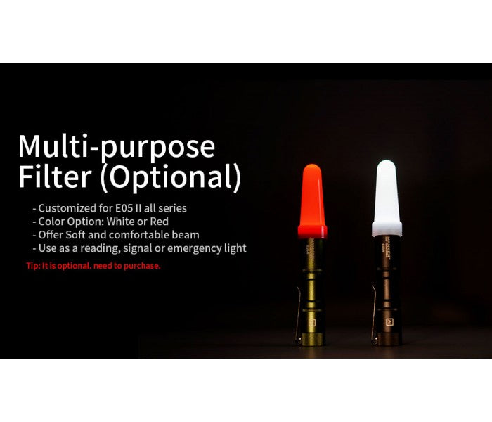 Manker E05 II CW BLACK Cool White LED 1300L Rechargeable EDC Flashlight