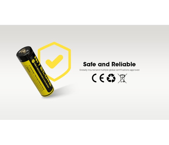 NITECORE NH2400 2400mAh USB-C Rechargeable 1.5V Li-ion AA Battery (4pc Pack) for AA-Powered Flashlights