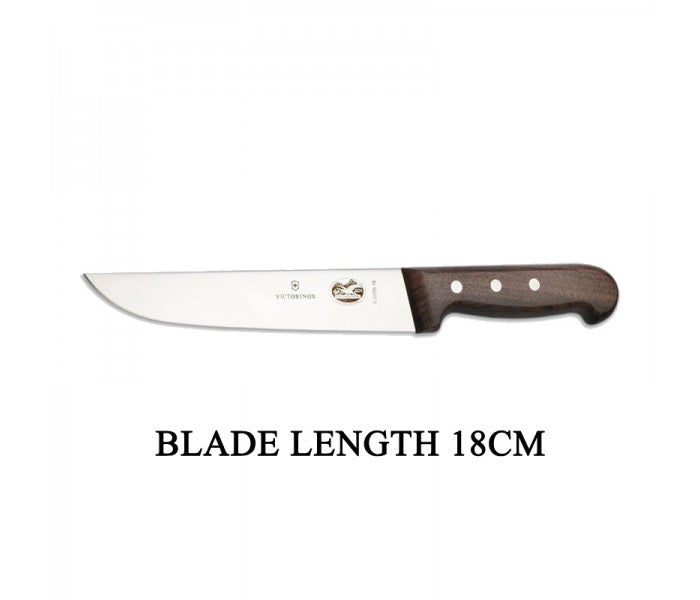 Victorinox RoseWood 18cm Rigid Wood Broad Blade Butcher Knife 5.5200.18