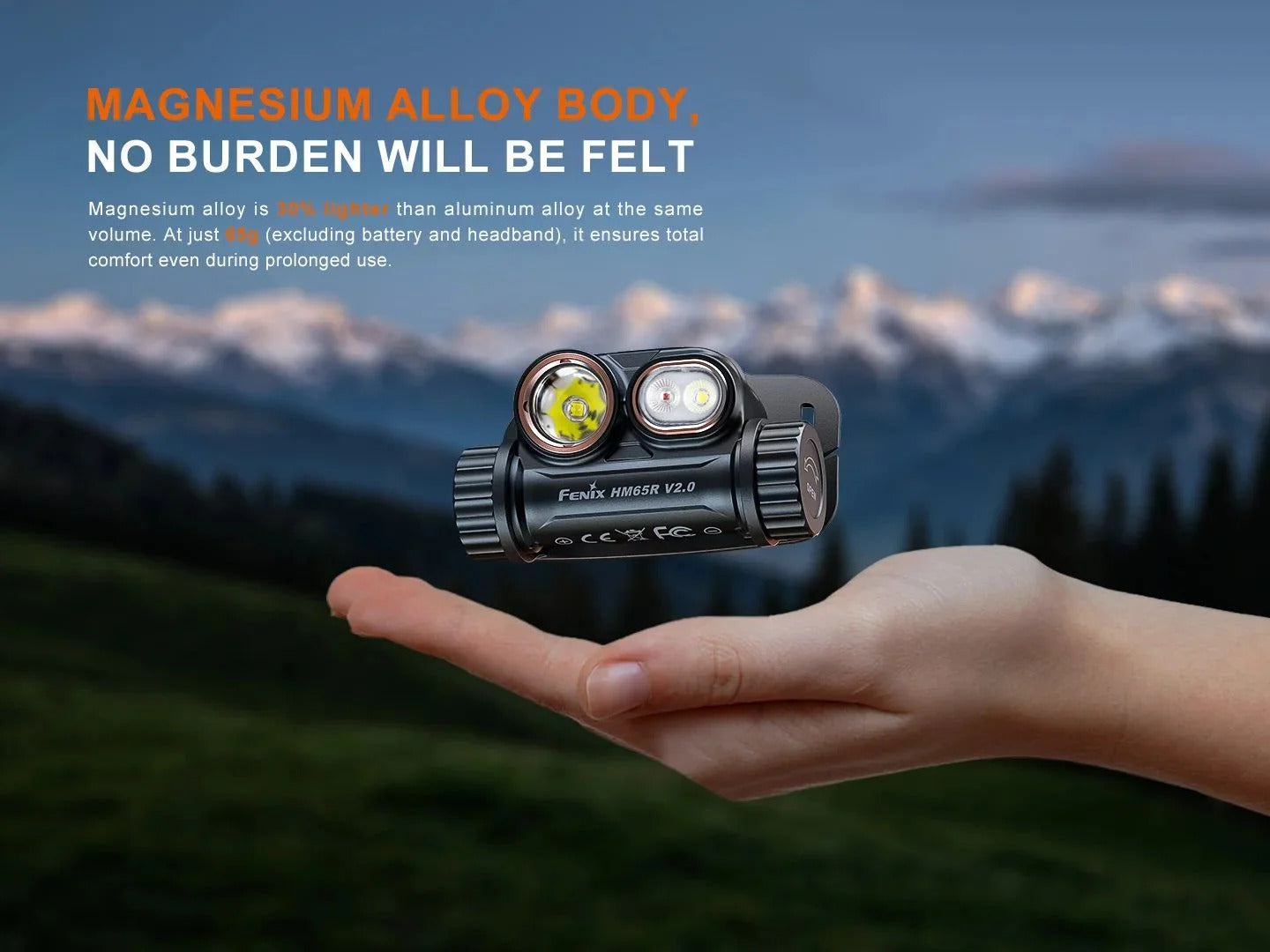 Fenix HM65R V2.0 Luminus SST40-GEN2 LED 2300L Rechargeable Headlamp