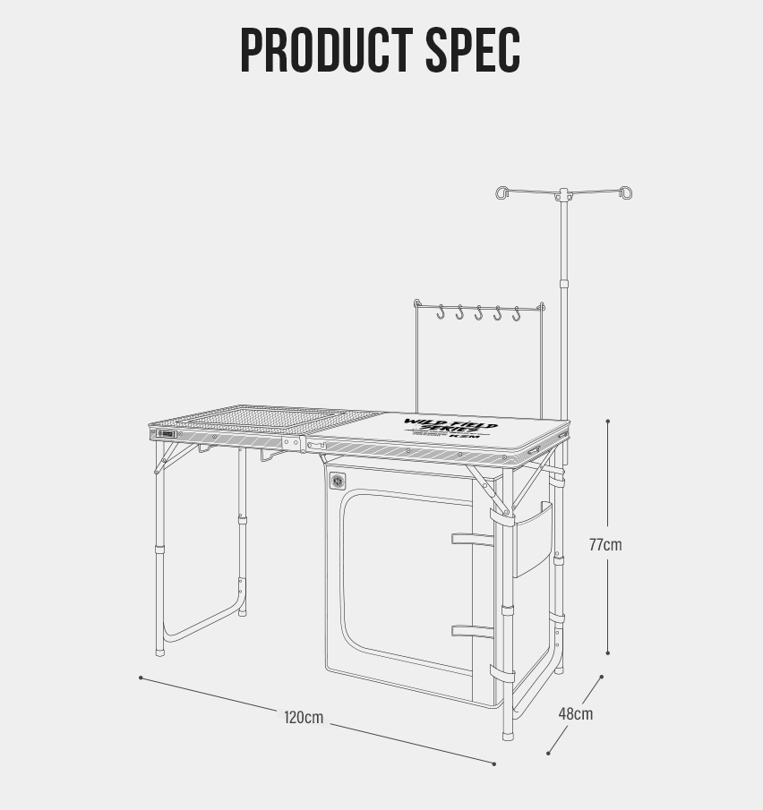 KZM Wild Field Cabinet Kitchen Table