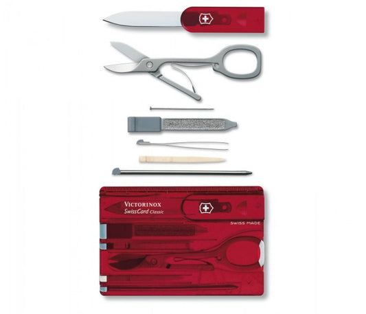 Victorinox SwissCard Classic Ruby Multitool Pocket Knife 0.7100.T