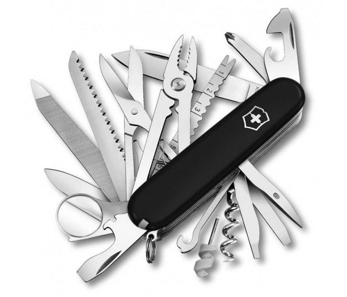 Victorinox Swiss Champ Black Multitool Pocket Knife 1.6795.3