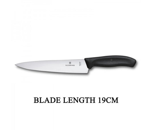 Victorinox Swiss Classic 19cm Straight Edge Carving Knife Black 6.8003.19B