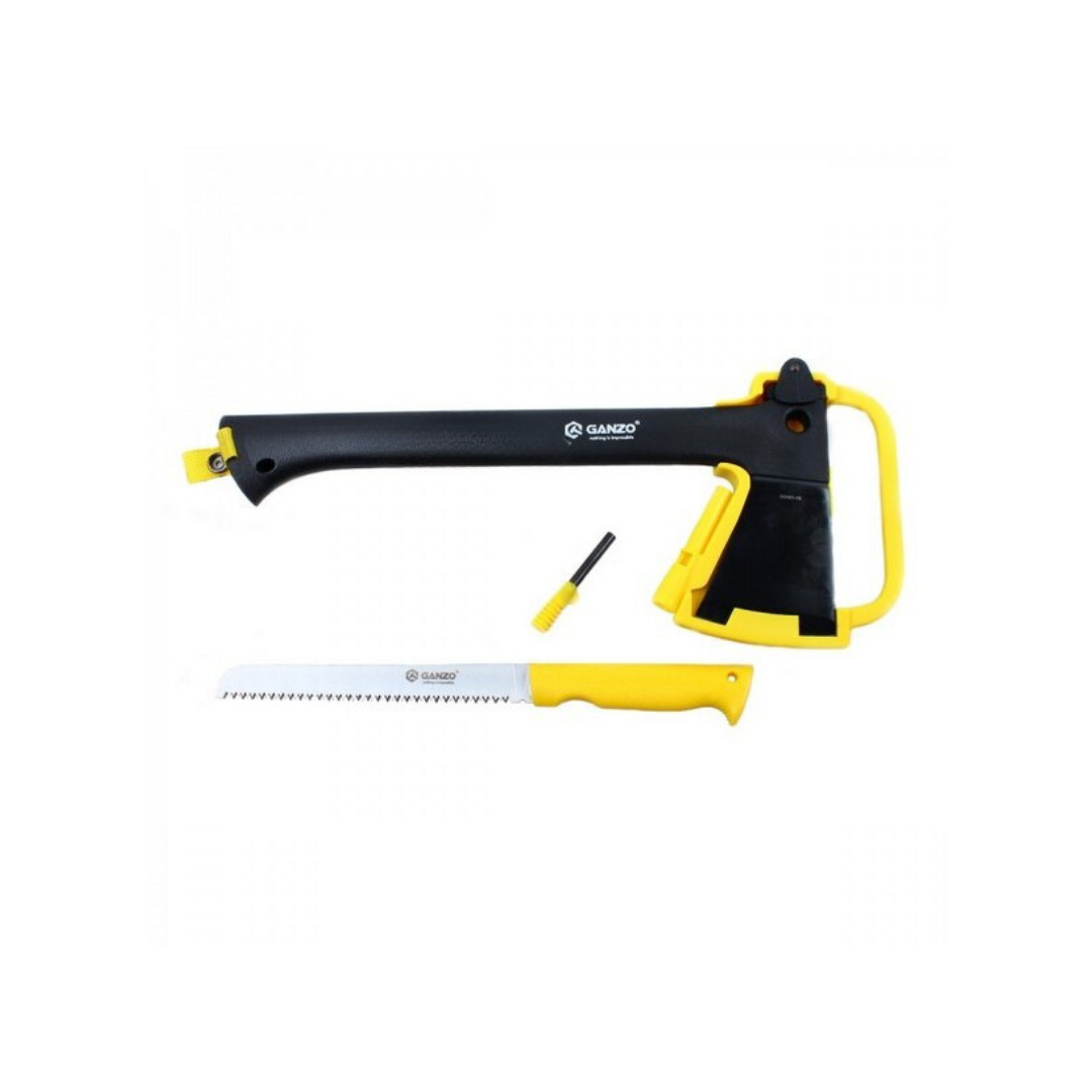 Ganzo Axe w Saw and Fire Starter FSA01-YE