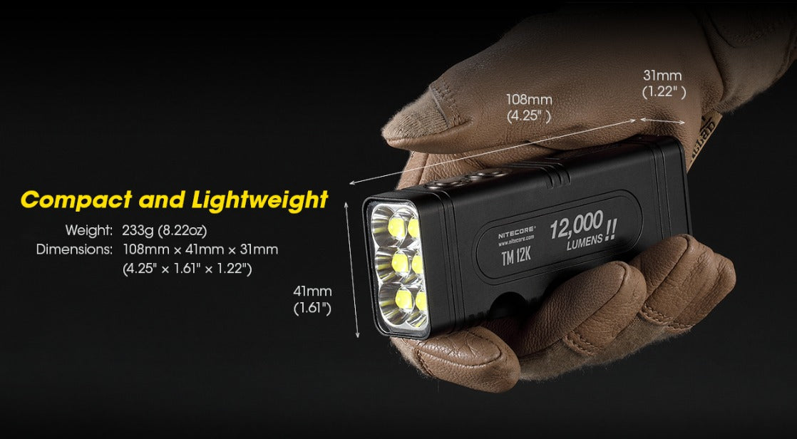 Nitecore TM12K 6x CREE XHP50 LED 12000L Rechargeable Flashlight