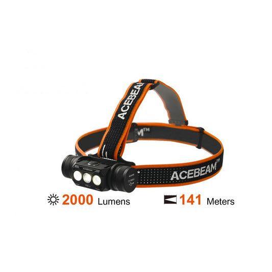 Acebeam H50 2.0 LUMINUS SST-20 Neutral White LED 2000 Lumens USB Rechargeable Headlamp