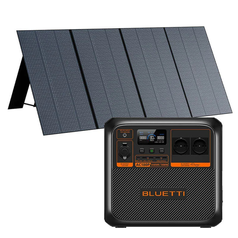 BLUETTI AC180P Portable Power Station 1152Wh LiFePO4 LFP Surge AC Solar Generator (1800W/2700W)