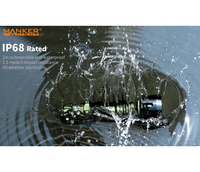 Manker Striker Mini Color Ti TITANIUM NEBULA (SKULL) Osram KW CSLNM1.TG LED 635L Rechargeable Pocket Tactical Flashlight