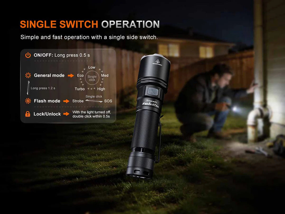 Fenix C7 Pro Luminus SST25 LED 4600L Rechargeable Flashlight