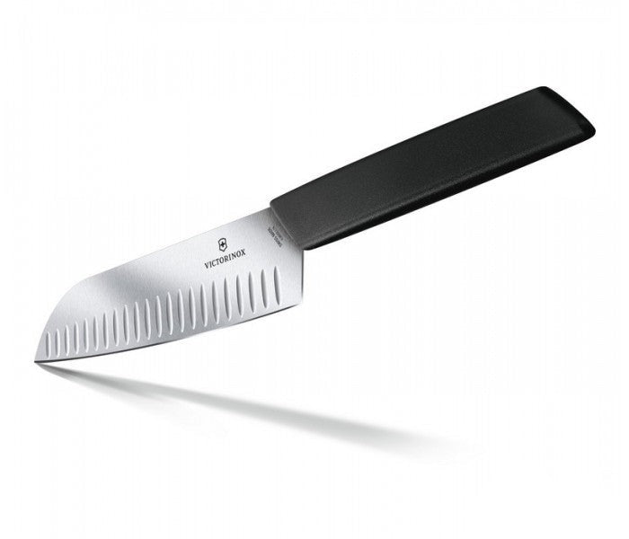 Victorinox Swiss Modern 17cm Santoku Meat Vegetable Fish Knife Black 6.9053.17KB