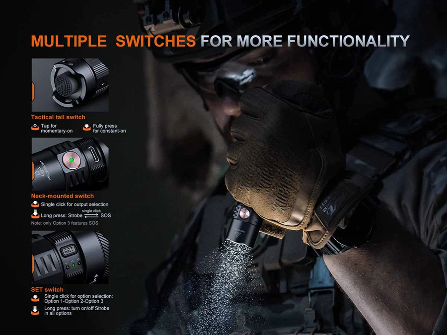 Fenix PD35R ACE Luminus SFT40 LED 2000L Multi-Mode Rechargeable Flashlight
