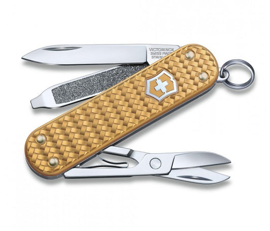 Victorinox Classic Precious Alox Brass Gold Multitool 0.6221.408G
