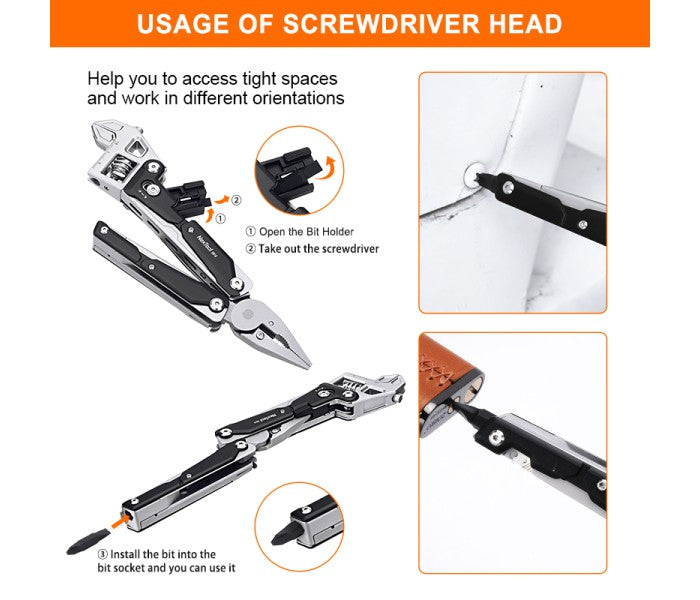 NexTool Adjustable Wrench Pliers W4 Multitool NE20362A