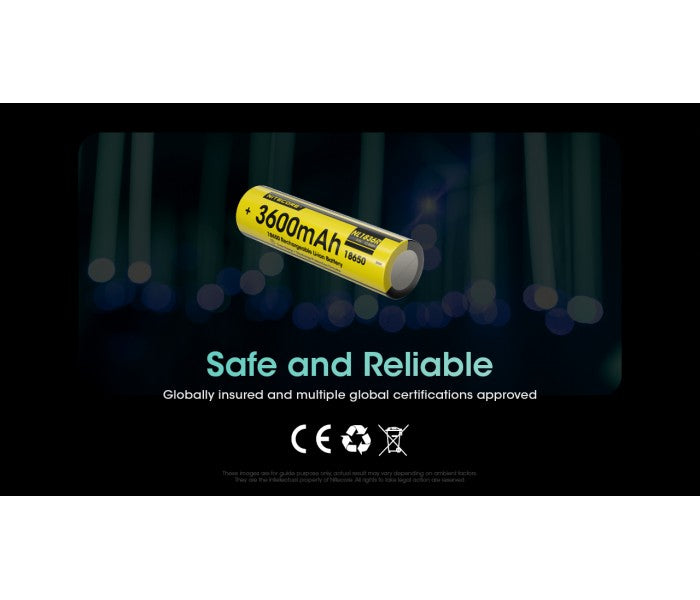 Nitecore 18650 3600mAh 3.6V USB-C Rechargeable Li-ion Battery NL1836R