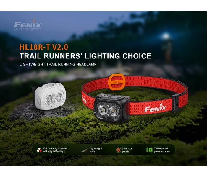 Fenix HL18R-T V2.0 800 Lumens LED Rechargeable Headlamp