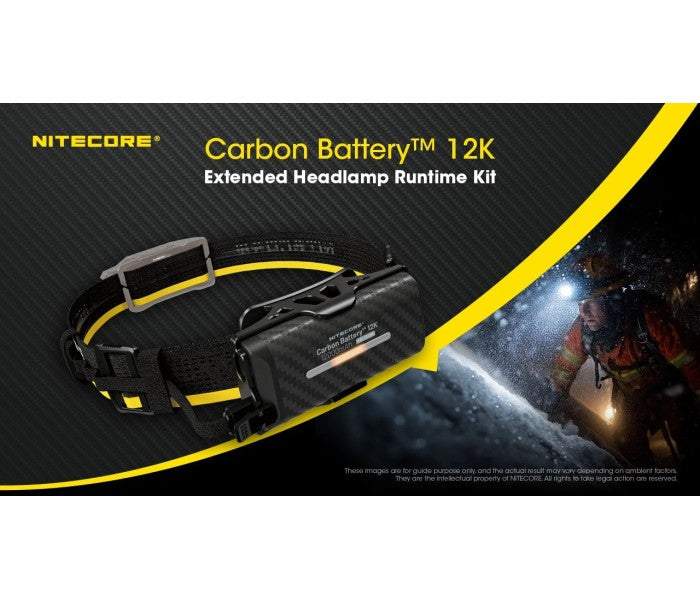 Nitecore Carbon Battery 12K Extended Headlamp Runtime Kit (100% Authentic)