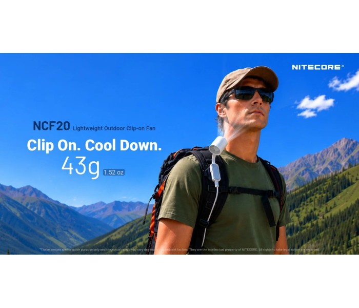 Nitecore NCF20 Lightweight Outdoor Clip-On Fan