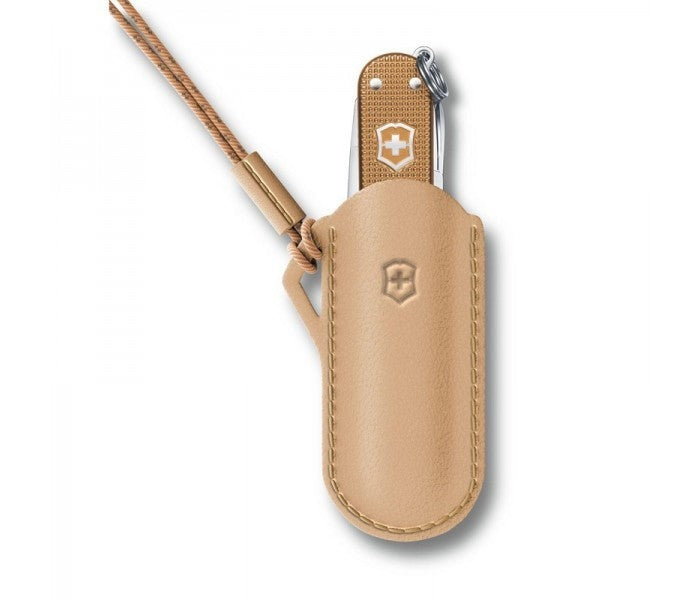 Victorinox Leather Pouch Classic Colors Wet Sand Beige 58mm 4.0670.49